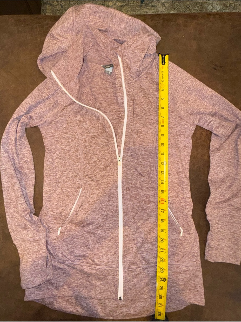 Eddie Bauer Womens Zip Up Hoodie Size M Sweatshirt Jacket Pockets Pink Gorpcore - Picture 8 of 10